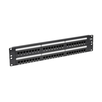Tripp Lite 48-Port Cat6 Patch Panel -UTP, 110 Punch Down, RJ45, 2U N252-048