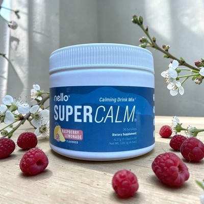 Nello Supercalm Drink Mix 30 Ct Raspberry Lemonade Sleep Aid No Sugar