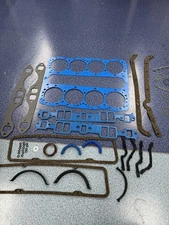 Full Engine Gasket Set for Early 2 Piece Rear Seal Chevrolet SBC 283 327 350 Duw