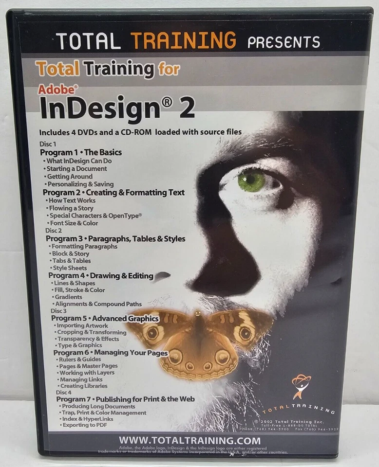 Total Training for Adobe InDesign 2 DVD CD-ROM 2002 Opened Never Used - Image 2 of 4