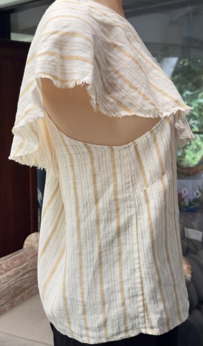 Nobody Denim Size Large VALENCIA TOP SAFFRON STRIPE RRP$129 BNWT - Picture 6 of 13