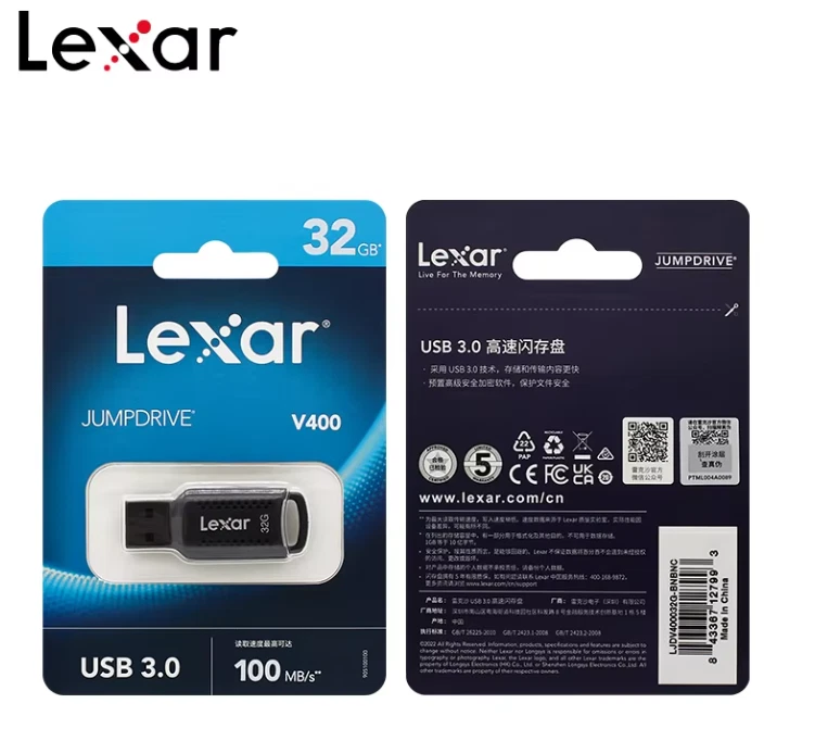 Original Lexar V400 USB Flash Drive 32GB 64GB 128GB Reading Speed Up To 100MB/s - Image 3 of 4