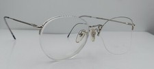Vintage Tura 469 Silver Oval Half-Rim Metal Sunglasses Japan FRAMES ONLY