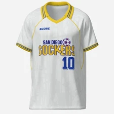 San Diego Sockers - 1985 1986 home soccer jersey Replica Retro shirt, NASL