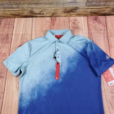NEW Redvanly Polo Mens S Blue Gradient Purepoly Lightweight Golf Ruxton Limoges