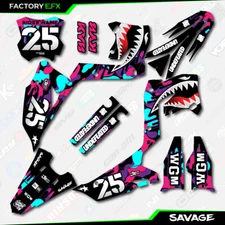 Restyle Nebula Savage Racing Graphics Kit fits 03-08 Kawasaki Kx125 KX250
