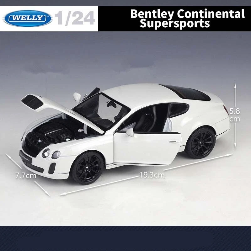 1:24 Bentley Continental Supersports GT cupé aleación modelo de coche de lujo metal fundido a presión Foto 3 de 4