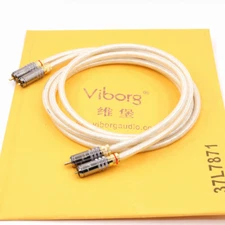 Silver Plating OFC Interconnect Cable with Gold Plated RCA Plug HIFI Audio Cable