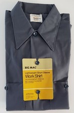 VTG.JC PENNY BIG MAC SHORT SLEEVE SHIRT SIZE MEDIUM GRAY GAS RETRO NEW OLD STOCK