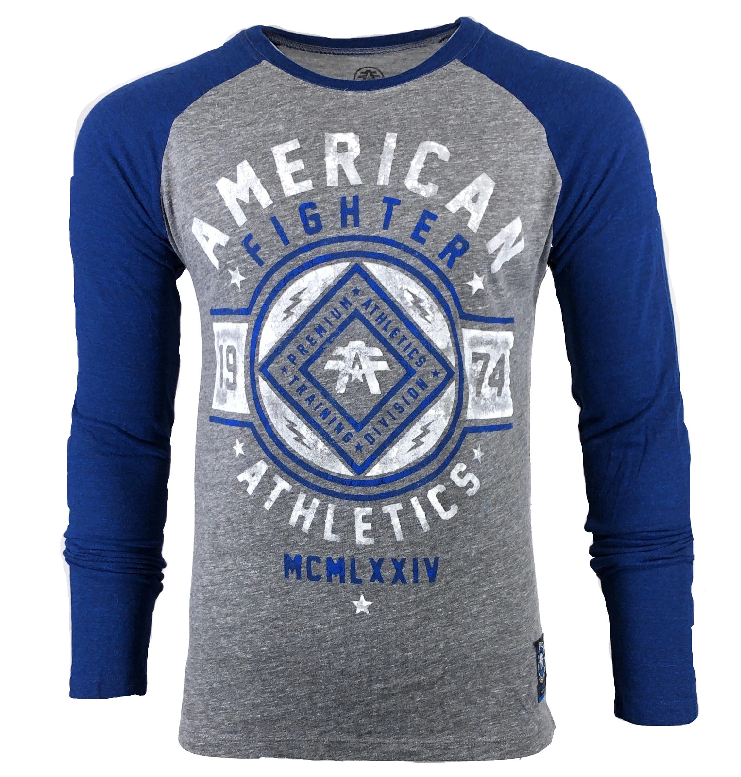 Мужская футболка AMERICAN FIGHTER с длинным рукавом CHESTNUT HILL, спортивная байкерская футболка