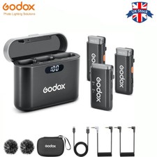 Godox Wec Kit2 Wireless Lavalier Microphone Dual Channel For Dslr Camera Android