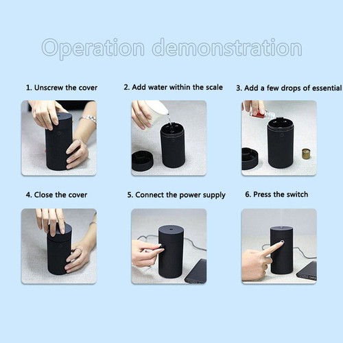 80ML Car USB Essential Oil Fragrance Scent Machine Mini Humidifier Aromatherapy - Picture 8 of 20