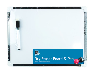 Whiteboard & Stift Set 2 Magnete ideal für Kinder Büro Pinnwand 29,5 cm NEU