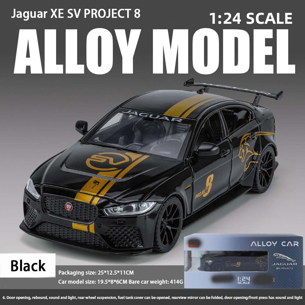 Alloy car model oversized Jaguar XESV peoject 8 car model toy