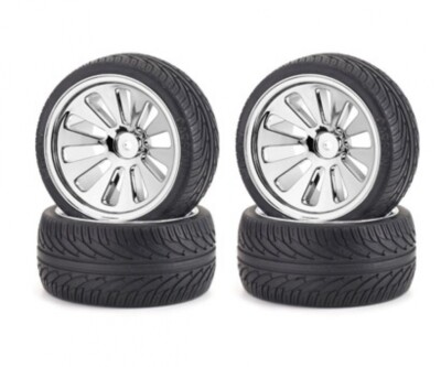 Carson 500105200 - 1:10 Reif.-/Felgen Set Buggy On-R. 4 St. - Neu