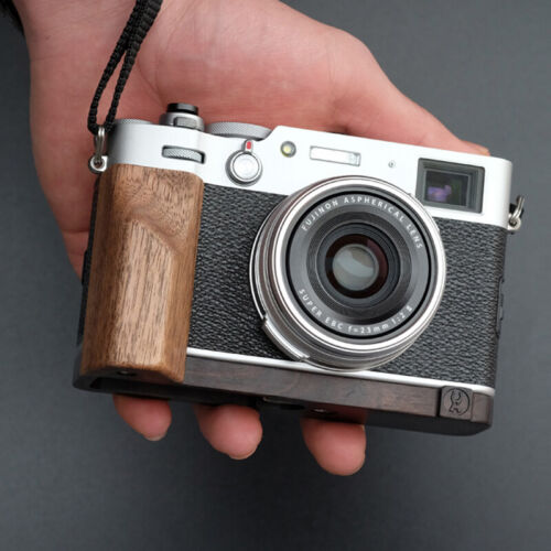 Camera Walnut Wood Hand Grip Handle Aluminum Alloy Base For Fujifilm Fuji X100V - Picture 1 of 26