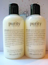 2X PHILOSOPHY PURITY MADE SIMPLE ONE-STEP FACIAL CLEANSER 8 OZ FRESH SEALED NEW!