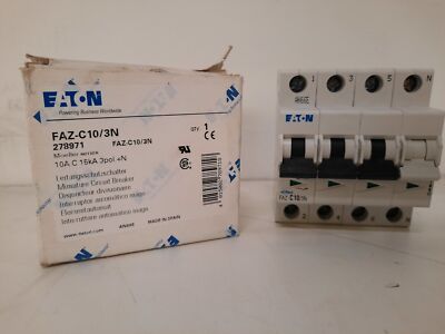 Eaton NSB FAZ-C10/3N Miniature Circuit Breakers (MCBs) FAZ 3P 10A 120/240V 50/60