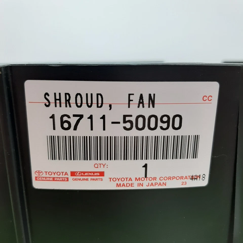 Cubierta de ventilador genuina nueva Japón TOYOTA LEXUS 16711-50090 Land Cruiser LX470 Foto 3 de 4