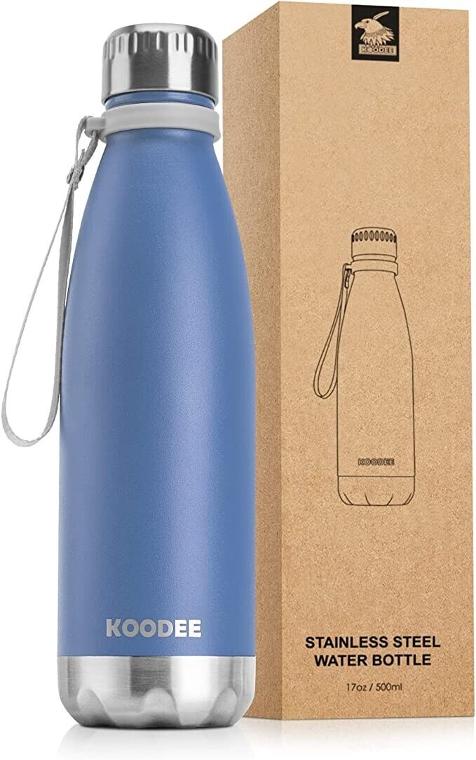 17 oz Kids Water Bottle Stainless Steel, Double Wall Vacuum
