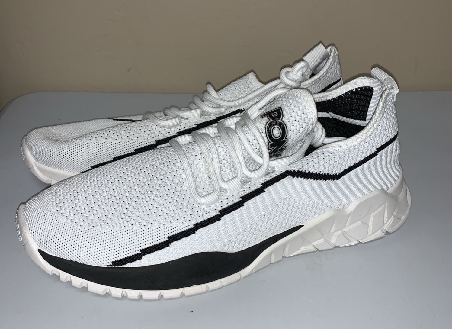 Scarpe PONY PP1 ROCKY uomo taglia 11 5 mesh sneakers bianco nero atletico casual