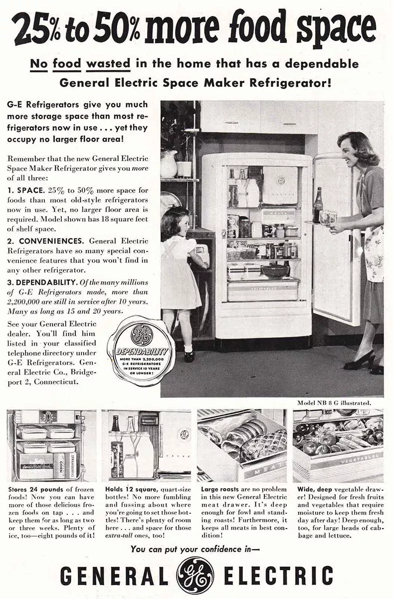 1950 ge sale refrigerator