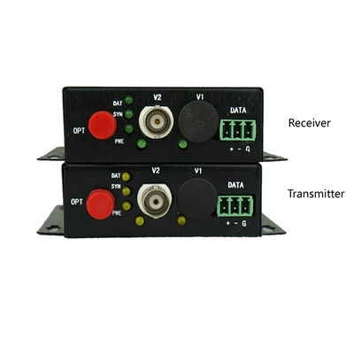 Video Fiber Optical Media Converter Composite Analog Transmitter Receiver 20km