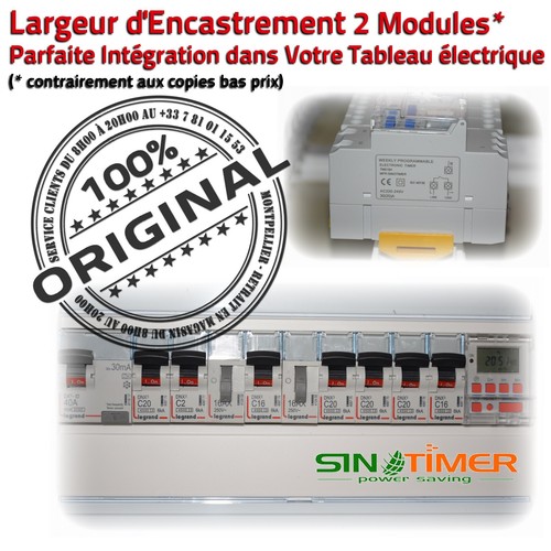 Minuteur Contacteur Programmations Journalières Chauffe-Eau Rail DIN 30A 7200W - Photo 5/7