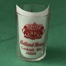 Vintage Advertising Holland House Cocktail Mix Jigger Shot Glass 1.5 Oz