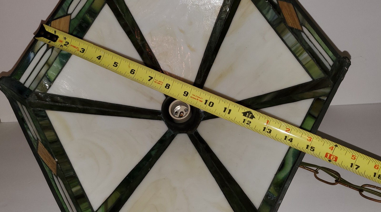 Vintage Stained Glass Hanging Lamp eBay