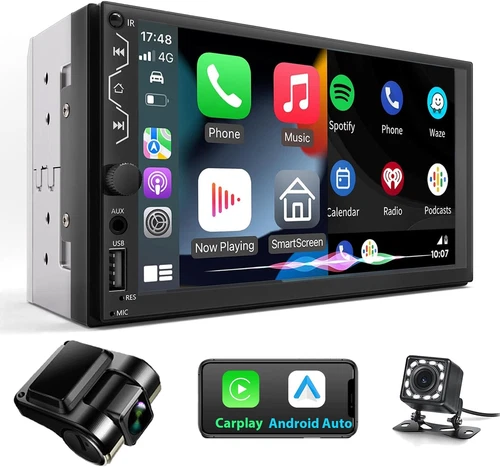 Radio estéreo de pantalla para coche, GPS, pantalla táctil, doble Din, Bluetooth