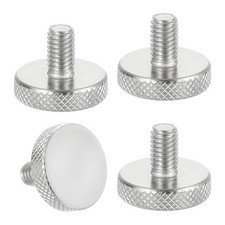 M6x10mm Knurled Thumb Screws, 20mm Dia. Stainless Diamond Knurled Screw, 4 Pcs
