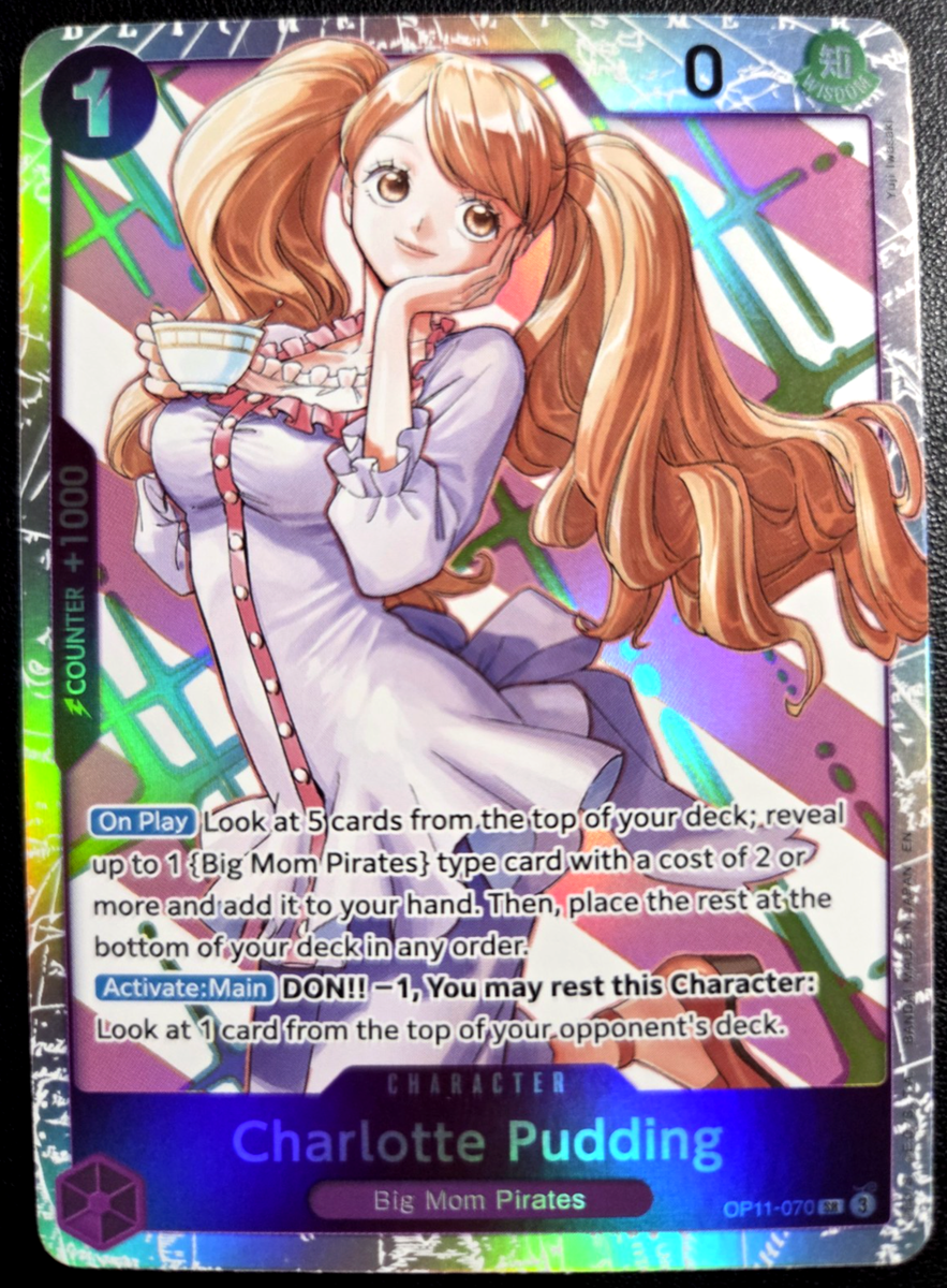 Charlotte Pudding OP11-070 SR ONE PIECE Tcg Card Game NM PURPLE | eBay