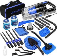 Car Cleaning Kit, Car Interior Detailing Kit with High Power Handheld Vacuum, De