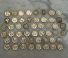 [Lot of 50] LOW GRADE 90% Silver Mercury Barber Mixed Dime Full Roll