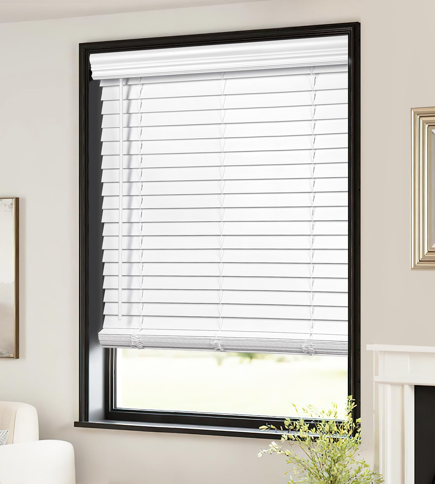 БЕСПРОВОДНЫЕ ЖАЛЮЗИ LAZBLINDS 2 ИЗ ИСКУССТВЕННОГО ДЕРЕВА ROYAL VALANCE ROOM ЗАТЕМНЯЮЩИЕ - БЕЛЫЙ 7090₽