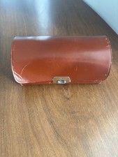 VINTAGE KING Top grain COWHIDE TRAVELING SHOE SHINE CASE w/BRUSHES, ENGLAND