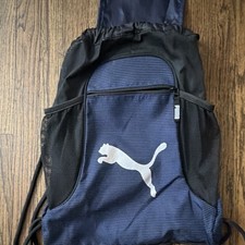 PUMA Blue/Black Drawstring Backpack Gym Bag F...