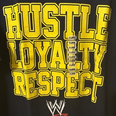 WWE John Cena Wrestler T-Shirt XL Hustle, Loyalty Respect Black