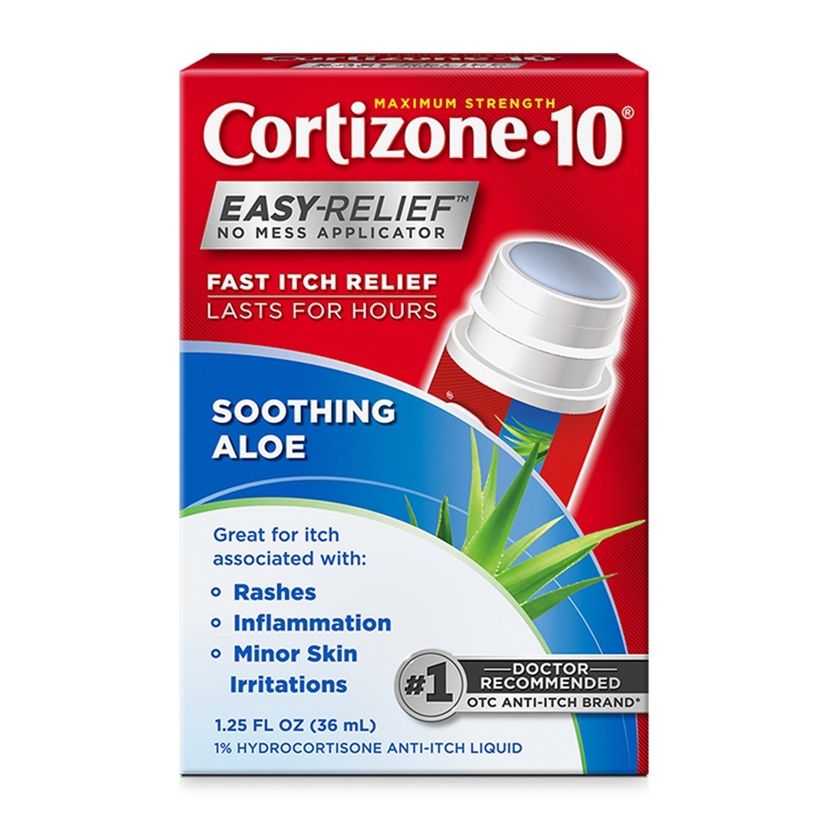 Cortizone-10 Maximum Strength 1% Hydrocortisone Aloe Anti-Itch Liquid, 1.25  oz | eBay
