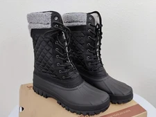 Camel Crown Outdoors Perfection Women’s Black Snow Boots Fleece Boots 10 NIB