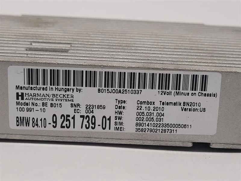 2011 11 BMW 750li 750i Telematics Communication Module 11-12 - Image 3 of 4