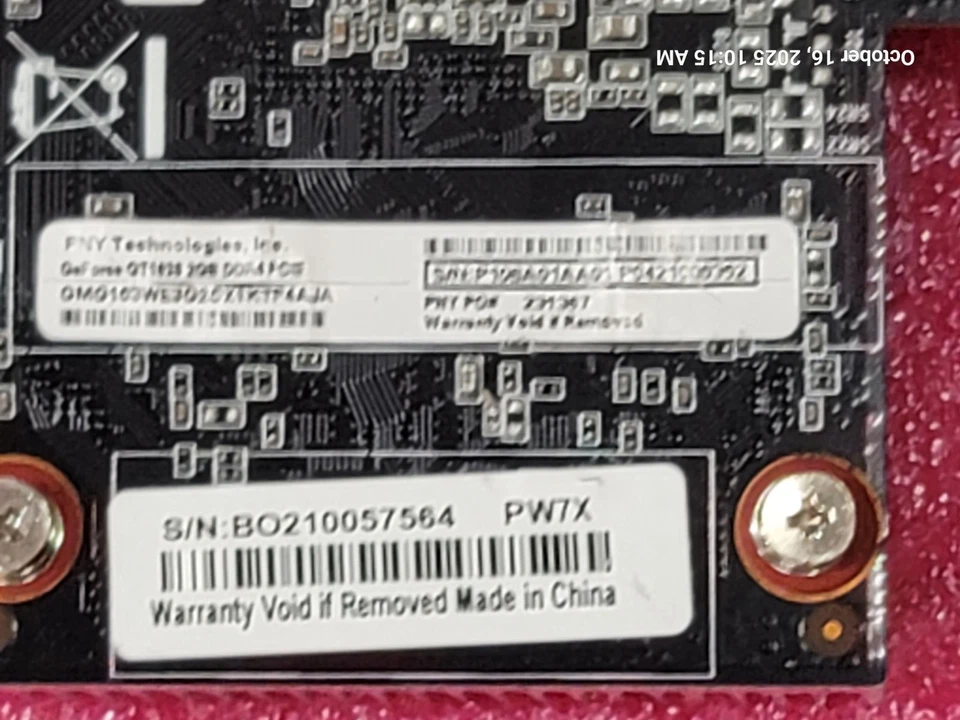 PNY Nvidia GeForce GT 1030 2GB DDR4 Gaming Card GPU HDMI DP DVI PCI-E #AX66 - Image 4 of 4