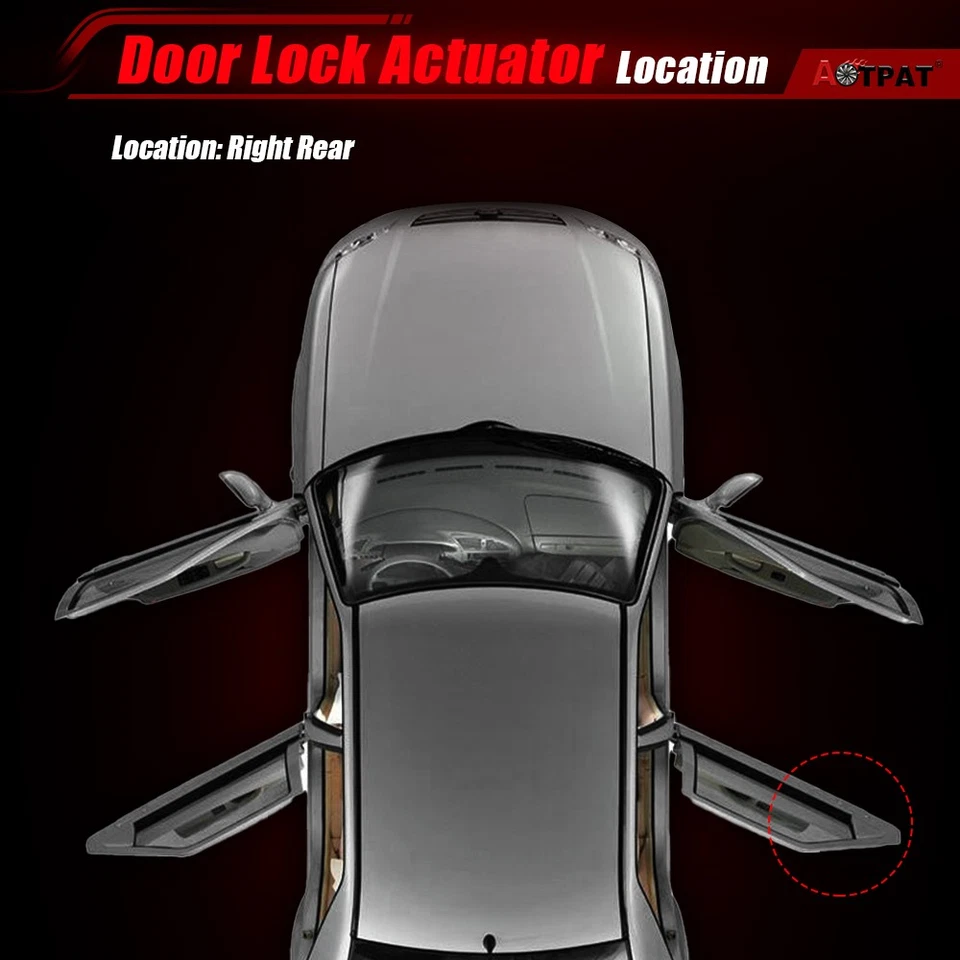 Actuador de cerradura de puerta 931-093 para Chrysler Town & Country Dodge Jeep Ram trasero derecho Foto 3 de 4