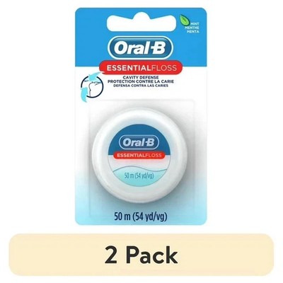 Oral-B EssentialFloss Cavity Defense Dental Floss, 50 M, 2 Pack
