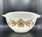 Vintage Pyrex Milk Glass Butterfly Gold #441 1.5 Pt Pint Cinderella Mixing Bowl