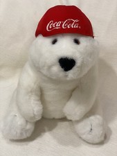 Vintage Dakin 1995 Coca Cola Polar Bear Plush Creations Red Hat Free Ship