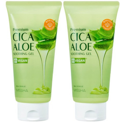 MISSHA Premium Cica Aloe Soothing Gel 300ml 2 Pack