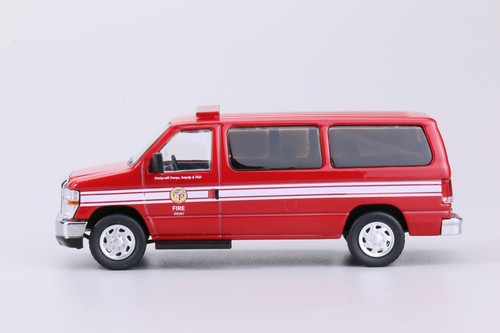 596 1:64 Red Ford E-Series E-350 Los Angeles Fire Department LAFD Diecast Model - Picture 5 of 5