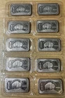 10 Troy oz .999 Fine Silver American Buffalo Bar, Individually Sealed. 10 Bars